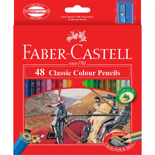 Picture of FABER-CASTELL CLASSIC COLOUR PENCILS ASSORTED PACK 48