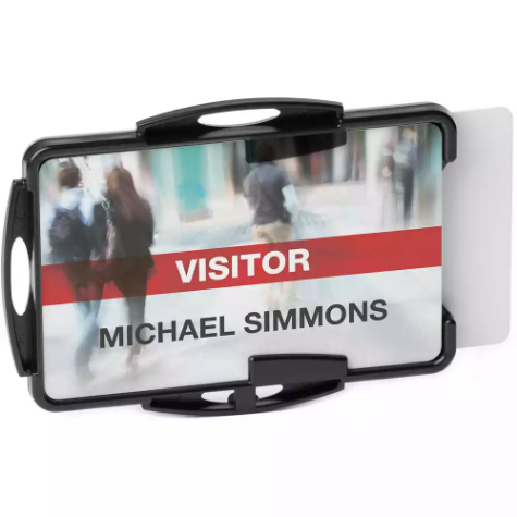 Picture of DURABLE ECO ID CARD HOLDER 2 CARD CAPACITY BLACK PACK 10