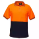 Picture of PORTWEST MP110 TWO TONED MICRO MESH POLO SHIRT ORANGE NAVY 4XL