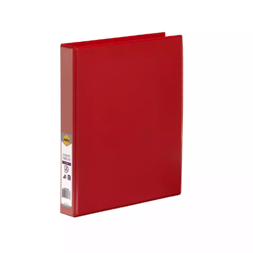 Picture of MARBIG CLEARVIEW INSERT RING BINDER 2D 25MM A4 RED