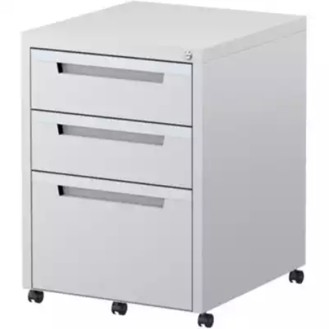 Picture of STEELCO CLASSIC MOBILE PEDESTAL 3-DRAWER LOCKABLE 630 X 470 X 515MM WHITE SATIN