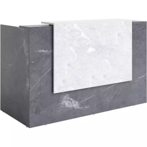 Picture of SORRENTO RECEPTION COUNTER DESK 1800 X 840 X 1150MM MARBLE CHARCOAL/MARBLE GREY