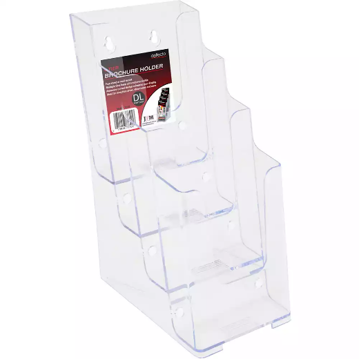 Picture of DEFLECTO BROCHURE HOLDER 4-TIER DL CLEAR