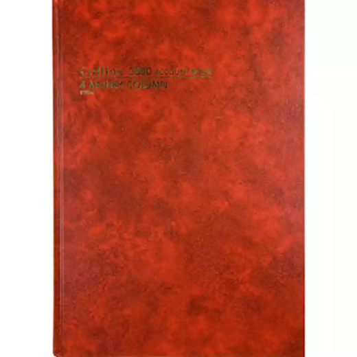 Picture of COLLINS 3880 SERIES ACCOUNT BOOK 4 MONEY COLUMN 84 LEAF A4 RED