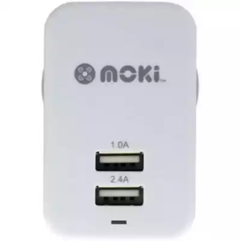 Picture of MOKI USB WALL CHARGER DUAL WHITE