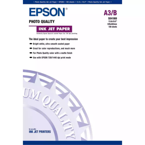 Picture of EPSON S041069 GLOSSY PHOTO PAPER 102GSM A3+ WHITE PACK 100