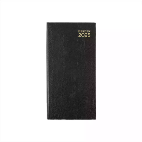 Picture of DEBDEN KYOTO SLIM 3601.P99 DIARY WEEK TO VIEW B6/7 BLACK