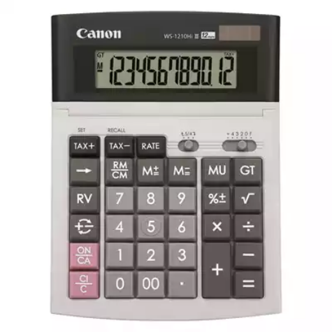 Picture of CANON WS-1210HI III DESKTOP CALCULATOR 12 DIGIT GREY