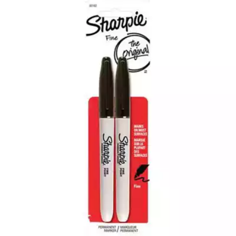 Picture of SHARPIE PERMANENT MARKER BULLET FINE 1.0MM BLACK PACK 2