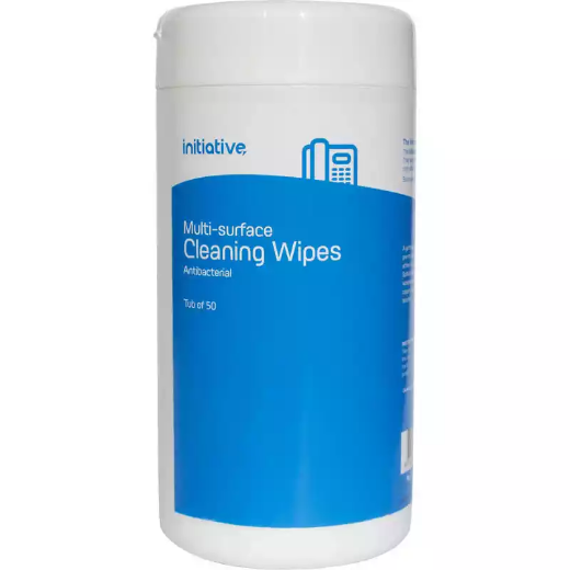 Picture of INITIATIVE ANTIBACTERIAL MULTI-SURFACE CLEANING WIPES TUB 50