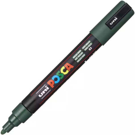 Picture of POSCA PC-5M PAINT MARKER BULLET MEDIUM 2.5MM ENGLISH GREEN