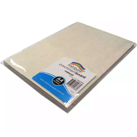 Picture of RAINBOW PARCHMENT BOARD A4 180GSM NATURAL PACK 50