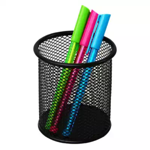 Picture of ITALPLAST WIRE MESH PENCIL CUP BLACK