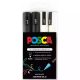 Picture of POSCA PC-5M PAINT MARKER BULLET MEDIUM 2.5MM BLACK / WHITE PACK 4
