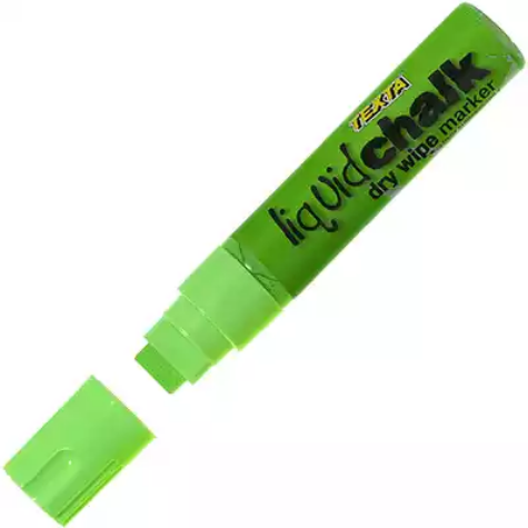 Picture of TEXTA LIQUID CHALK MARKER JUMBO DRY WIPE CHISEL 15.0MM GREEN