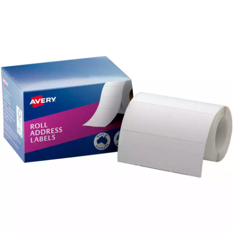 Picture of AVERY 937108 ADDRESS LABEL 102 X 36MM ROLL WHITE BOX 250