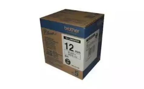 Picture of BROTHER HG-231V5 P-TOUCH HIGH GRADE LABELLING TAPE BLACK ON WHITE 12MM PACK 5