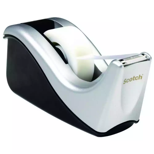 Picture of SCOTCH C60-ST DESKTOP TAPE DISPENSER SILVERTECH SILVER/BLACK