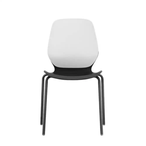 Picture of SYLEX KALEIDO CHAIR 4 LEG NO ARMS WHITE STEEL FRAME BLACK SEAT