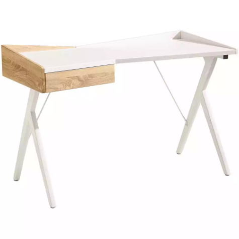 Picture of SYLEX PALO ALTO COMPUTER DESK 1200 X 600 X 850MM WHITE/OAK