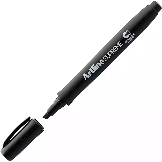 Picture of ARTLINE SUPREME ANTIMICROBIAL PERMANENT MARKER CHISEL 5MM BLACK