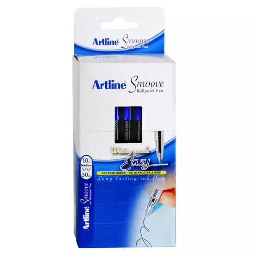 Picture of ARTLINE SMOOVE BALLPOINT PEN MEDIUM 1.0MM BLUE BOX 50