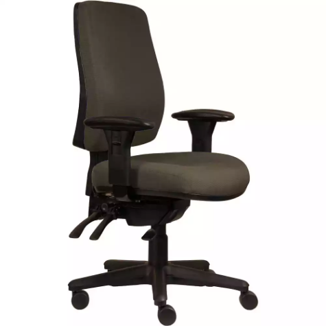 Picture of ERGOSELECT SPARK ERGONOMIC CHAIR HIGH BACK 3 LEVER SEAT SLIDE BLACK NYLON BASE ADJUSTABLE ARMS CHOCOLATE