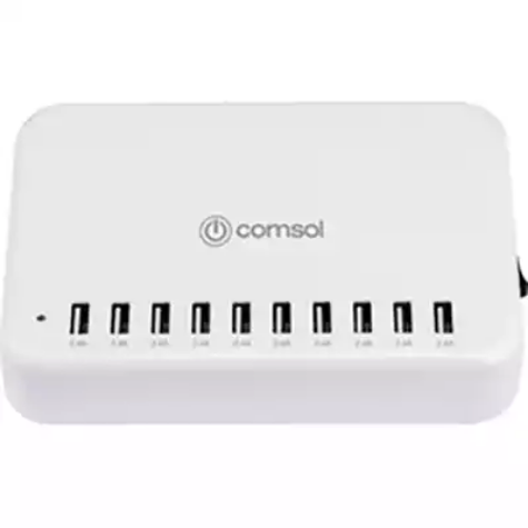 Picture of COMSOL 10 PORT USB CHARGING STATION WHITE