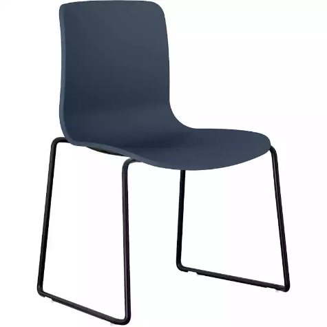 Picture of DAL ACTI CHAIR SLED BASE BLACK POWDERCOAT FRAME NAVY BLUE SHELL