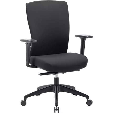 Picture of BURO MENTOR UPHOLSTERED CHAIR NYLON BASE ARMS BLACK