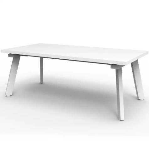 Picture of RAPIDLINE ETERNITY COFFEE TABLE 1200 X 600MM NATURAL WHITE/WHITE SATIN