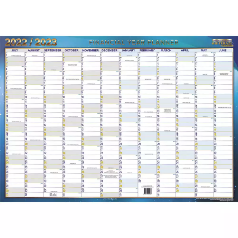 Picture of COLLINS WRITERAZE 11777 QC2 FINANCIAL YEAR PLANNER 500 X 700MM WHITE