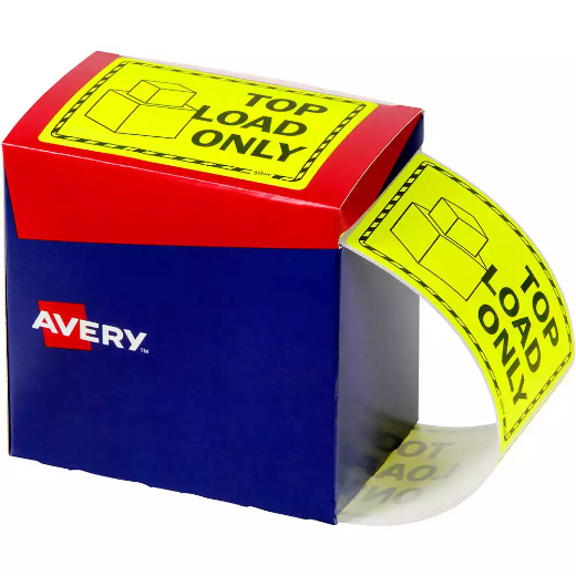 Picture of AVERY 932617 MESSAGE LABEL TOP LOAD ONLY 75 X 99.6MM FLUORO YELLOW PACK 750