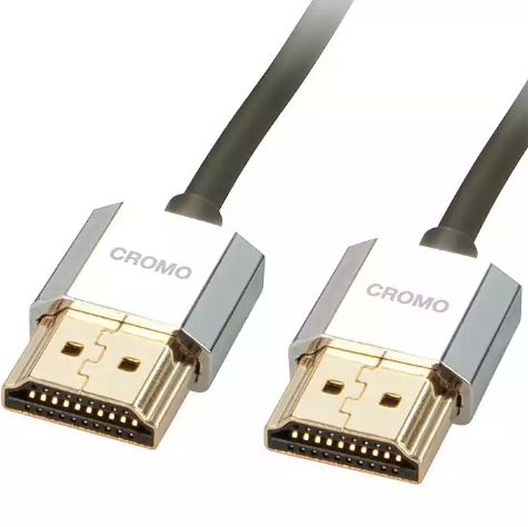 Picture of LINDY 41671 CROMO LINE SLIM HIGH SPEED HDMI CABLE WITH ETHERNET 1M GREY