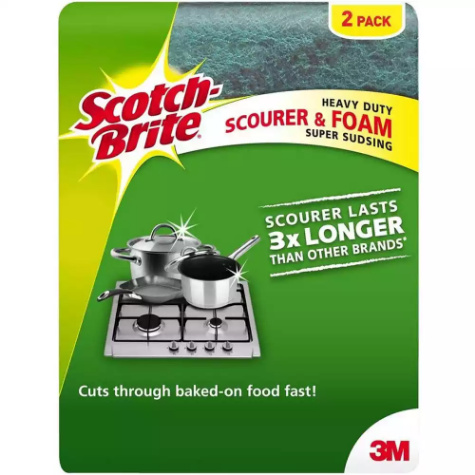 Picture of SCOTCH-BRITE HEAVY DUTY FOAM SCRUB PACK 2