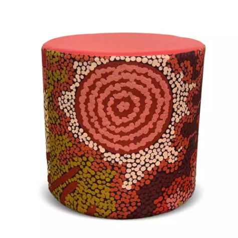 Picture of ORANGE DUST SPECTRUM EVA ROUND OTTOMAN 450 X 450 X 450MM OCHRE RED