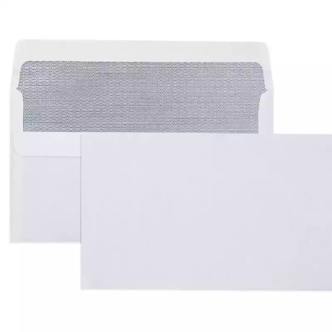 Picture of CUMBERLAND DL ENVELOPES SECRETIVE WALLET PLAINFACE SELF SEAL 80GSM 110 X 220MM WHITE BOX 500