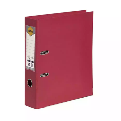 Picture of MARBIG LINEN LEVER ARCH FILE PE 75MM A4 DEEP RED