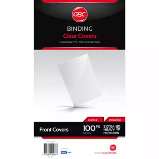 Picture of GBC IBICO BINDING COVER 250 MICRON A4 CLEAR PACK 100