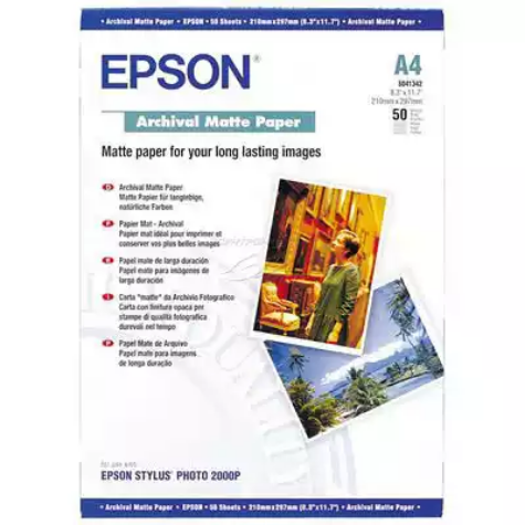 Picture of EPSON S041342 ARCHIVAL MATTE PHOTO PAPER 192GSM A4 WHITE PACK 50