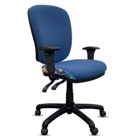 Picture of ORANGE DUST SPECTRUM ALICE OFFICE CHAIR WITH ARMS HIGH BACK 510 X 490 X 960MM OCEAN BLUE