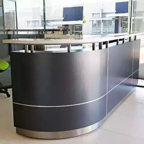 Picture of EXECUTIVE RECEPTION COUNTER 2750 X 950 X 1150MM METALLIC GREY