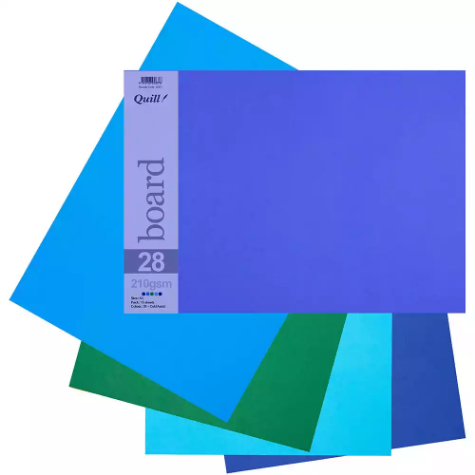 Picture of QUILL BOARD 210GSM A3 COLD ASSORTED PACK 15