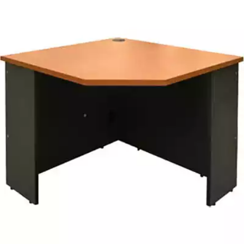 Picture of RAPID WORKER CORNER WORKSTATION UNIT 900 X 900 X 600MM BEECH/IRONSTONE