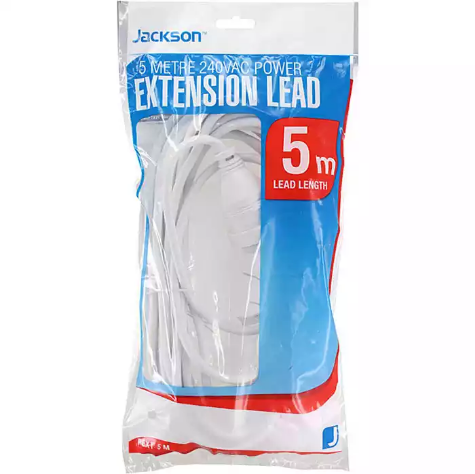 Picture of JACKSON POWER EXTENSION LEAD 5 METRE WHITE