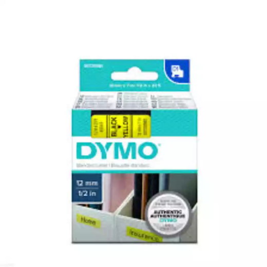 Picture of DYMO 45018 D1 LABELLING TAPE 12MM X 7M BLACK ON YELLOW