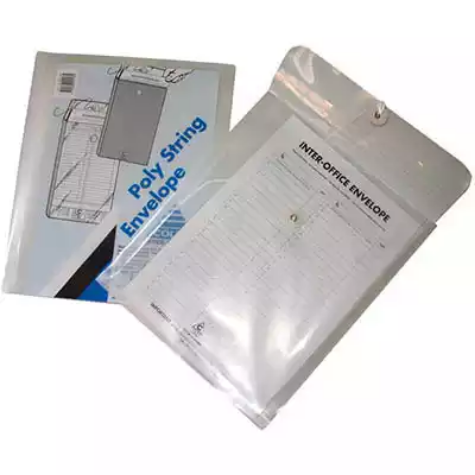 Picture of COLBY POLYSTRING ENVELOPES PP A4 30MM CAPACITY 315 X 260 X 30MM GUSSET CLEAR