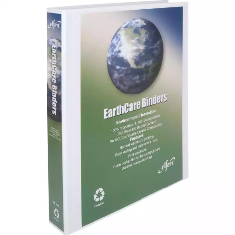 Picture of CUMBERLAND EARTHCARE INSERT RING BINDER 2D 40MM A3 WHITE