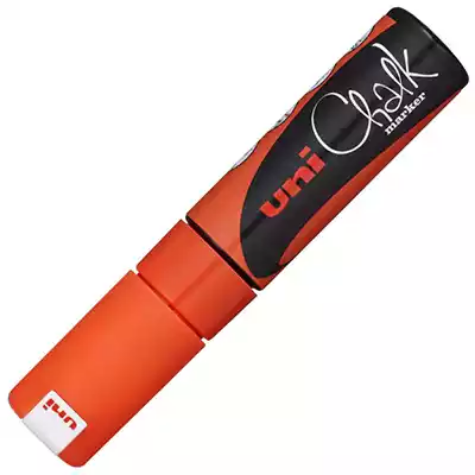 Picture of UNI-BALL CHALK MARKER CHISEL TIP 8MM FLUORO ORANGE