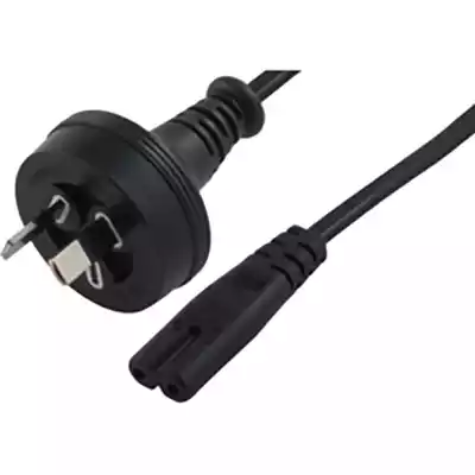 Picture of COMSOL MAINS OUTLET POWER CABLE 2PIN AUS MALE TO C7 FEMALE FIGURE-8 2M BLACK